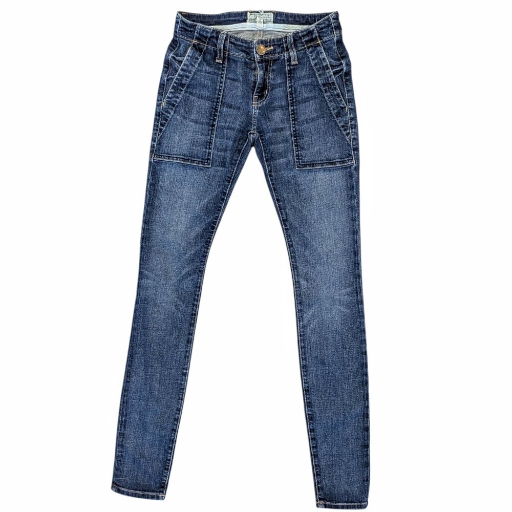 Current Elliott Size 24 The Combat Skinny Army Tahoe Denim Blue Jeans Skinny